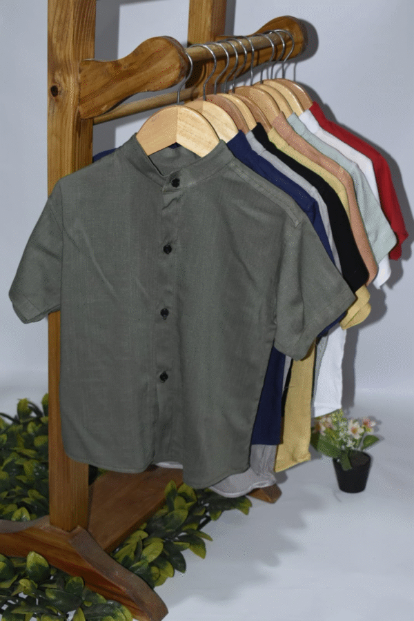 camisa de lino con spandex (talles 4 al 16)
