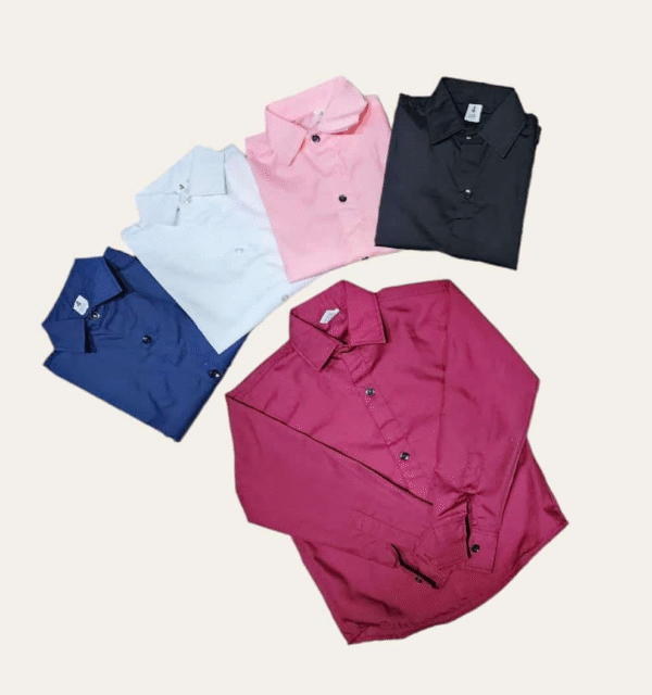 camisas de vestir lisas para niño