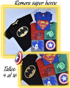 remeras de superhéroes para niño