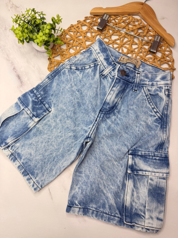 bermuda baggy de jean varón