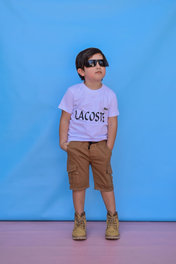 bermuda cargo de gabardina varón