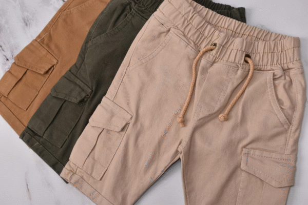 bermuda cargo de gabardina varón