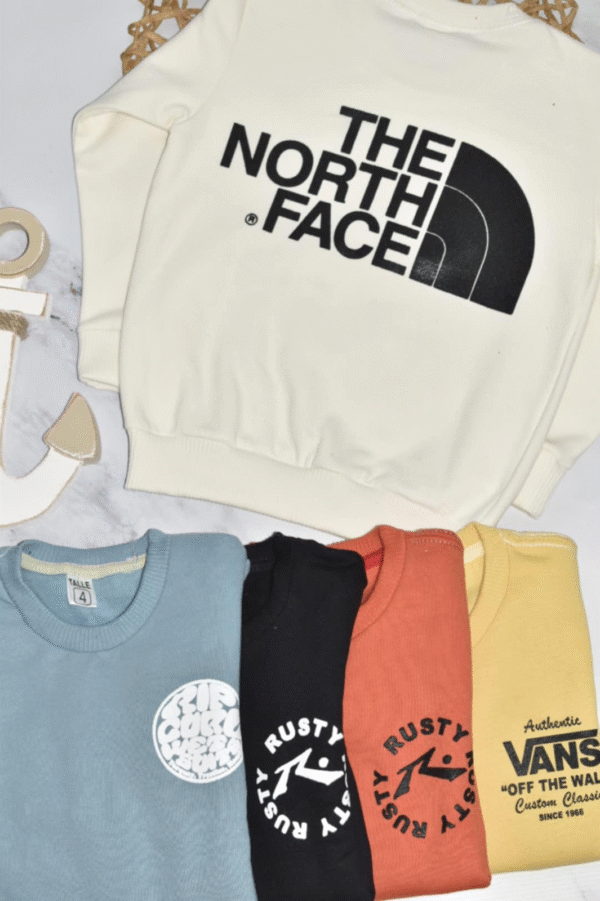 buzo frizado estampas juveniles