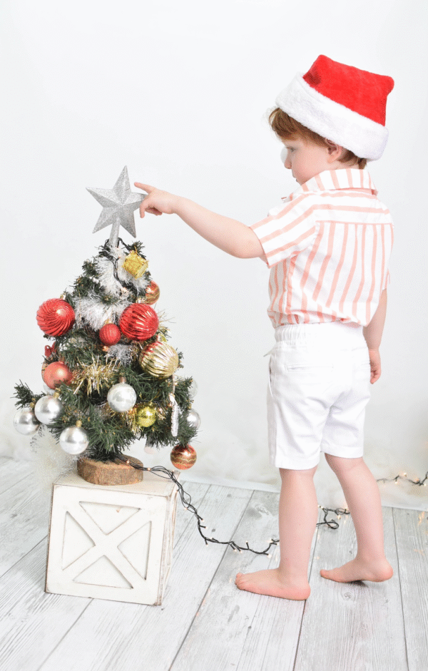 camisa rayada de varón