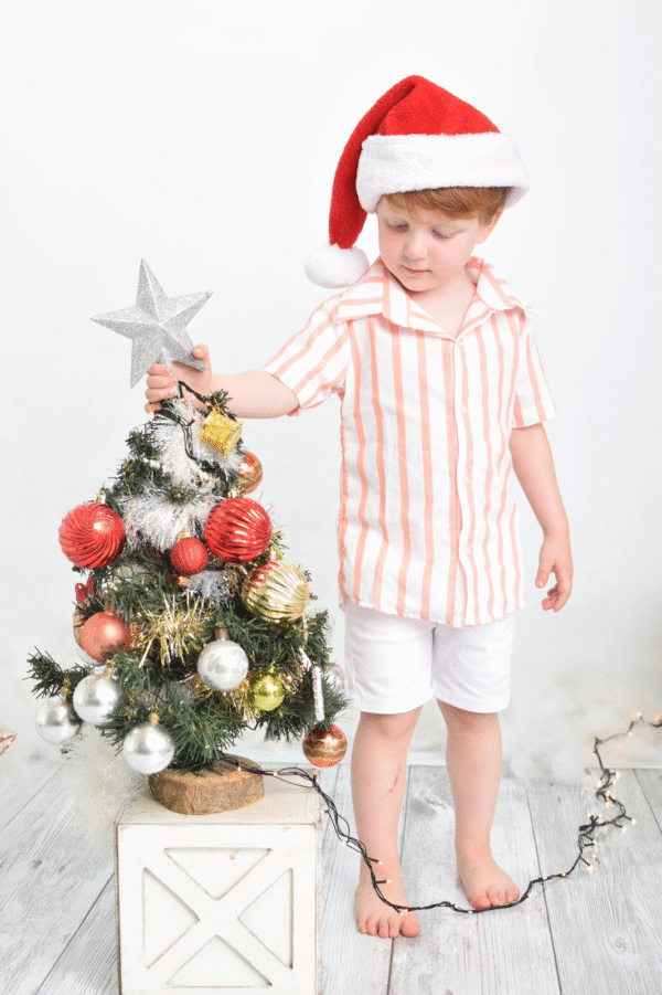 camisa rayada de varón