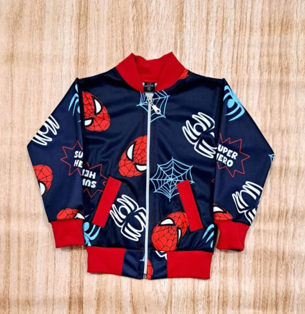 campera rompevientos estampado súper héroes / tekken