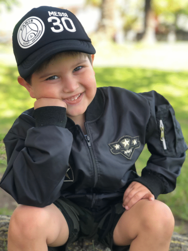 campera bomber rompevientos negra army