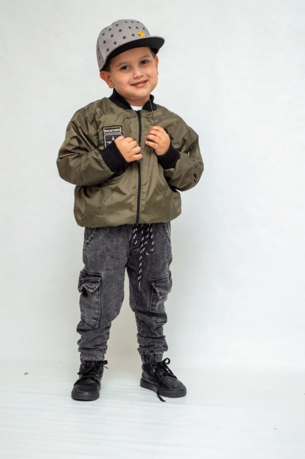 campera bomber rompevientos negra army