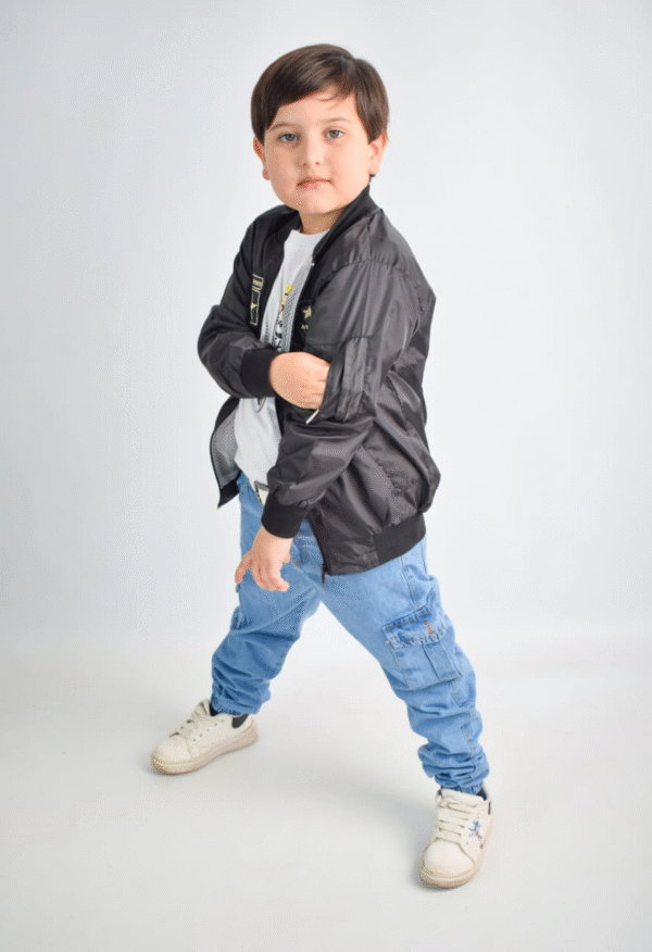 campera bomber rompevientos negra army