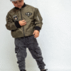 campera bomber rompevientos negra army