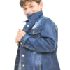 campera de jean mom unisex con roturas