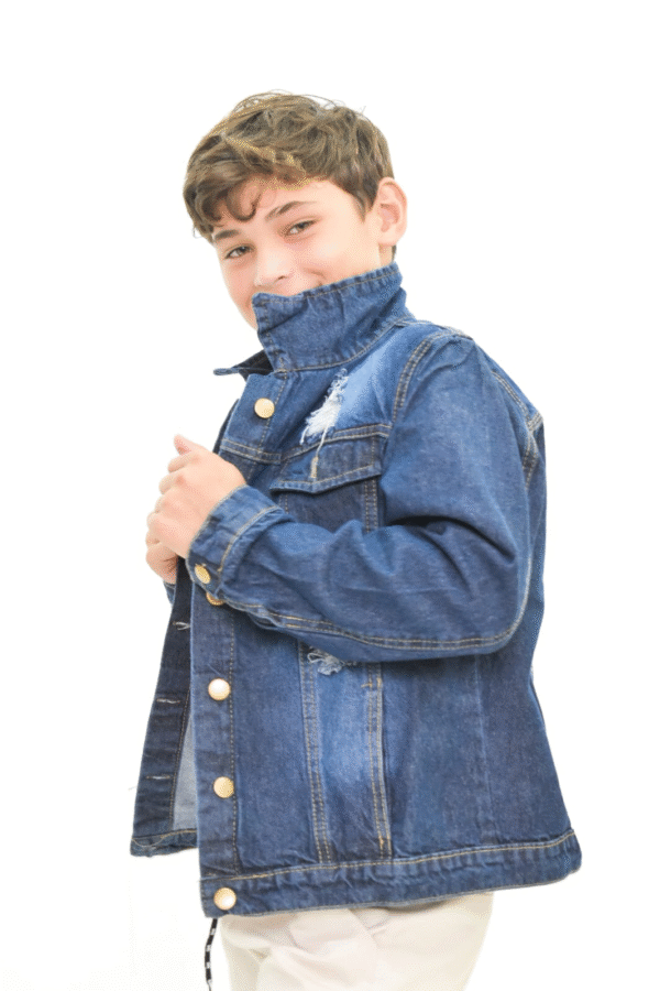 campera de jean mom unisex con roturas
