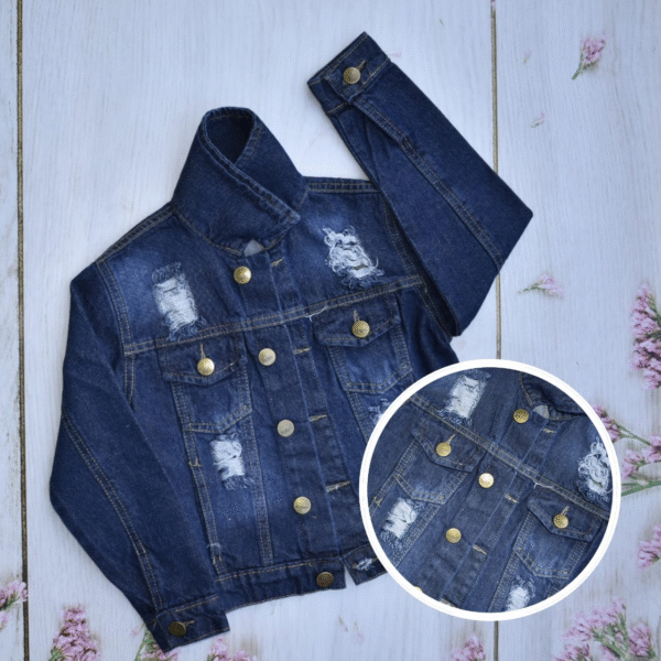 campera de jean mom unisex con roturas