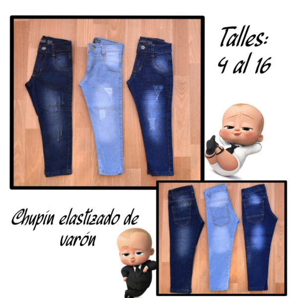 jean's chupín elastizado varón
