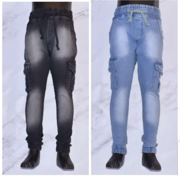 jogger cargo de jean elastizado