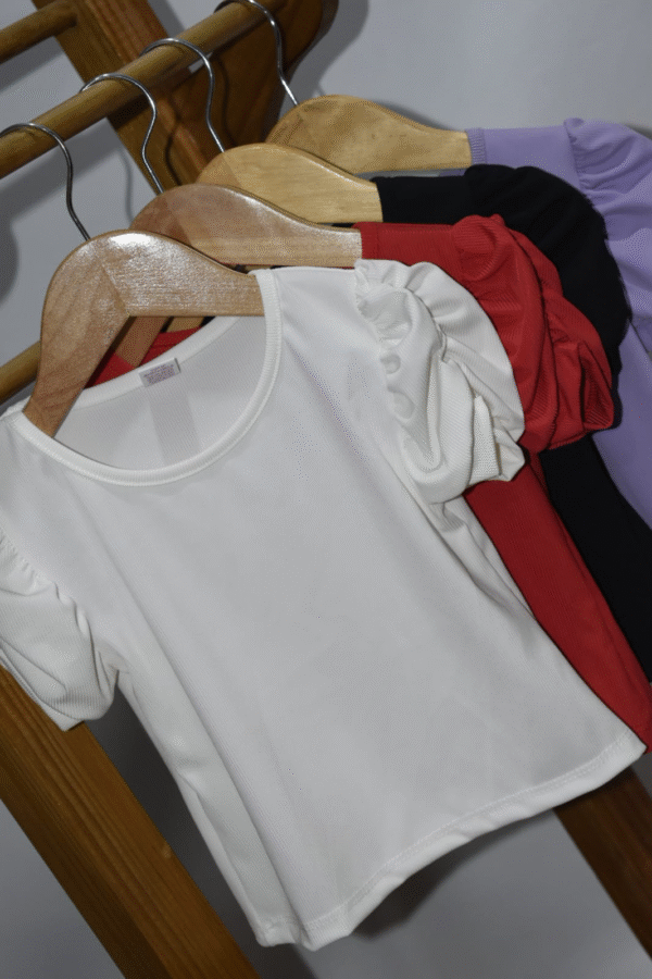 remera básica manga princesa