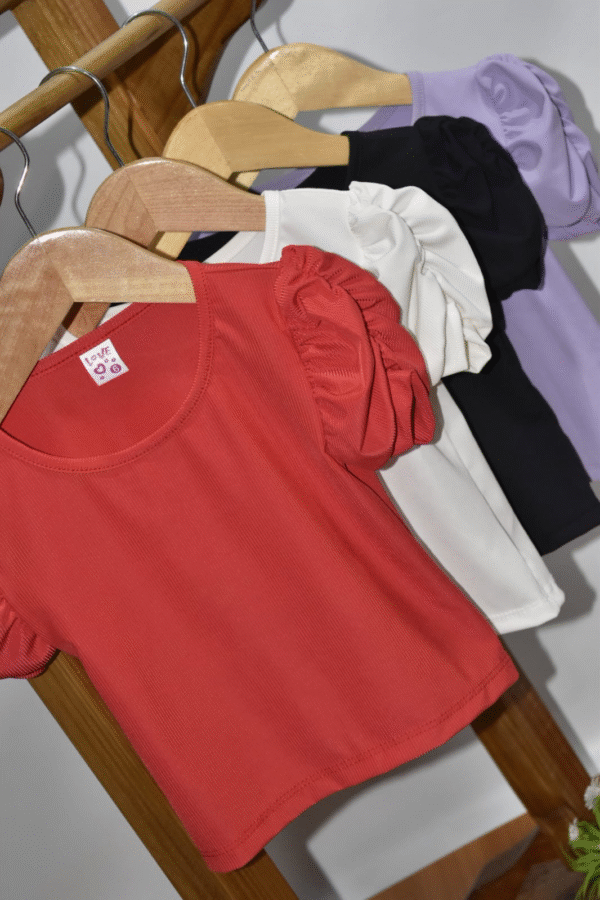 remera básica manga princesa