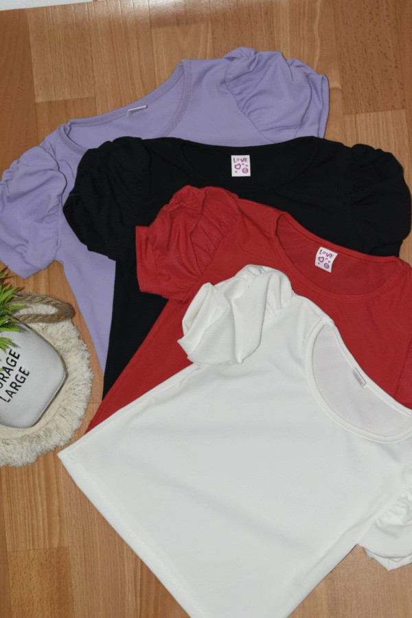 remera básica manga princesa